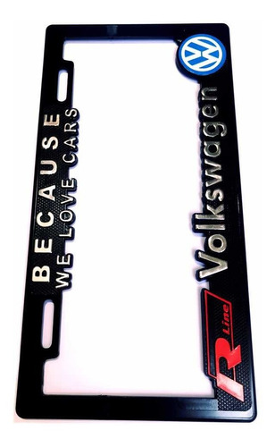 Par (2) Portaplacas Vw R Line Jetta Tiguan Polo Passat