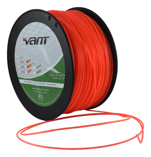 Fio Nylon Roçadeira 2mm Redondo Rolo Bobina 1kg 280mts