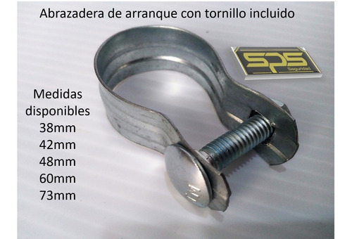 10 Abrazaderas Con Tornillo Galvanizada Tubo 1¨ 1/2 -38mm