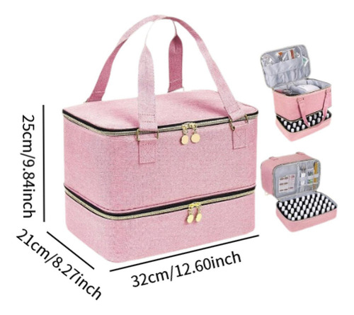 Caja De Soporte De Esmalte De Uñas, Soporte, 2 Niveles, Con