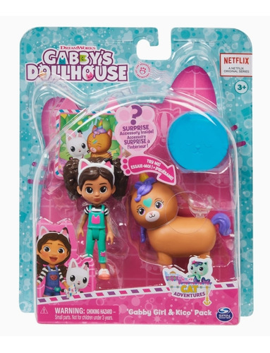 Gabby Dollhouse Pack Muñeca Gabby Y Kico Kittycorn Caballo