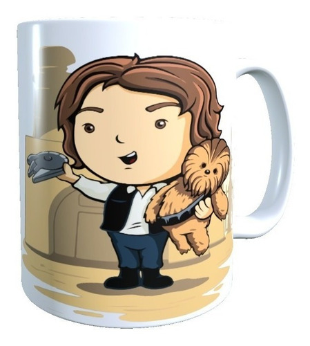 Taza Han Solo Y Chewbacca Version Animada Star Wars