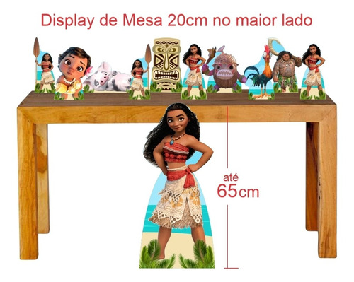Imagem 3 de 5 de Super Kit Totem Display Decoração Moana + Painel