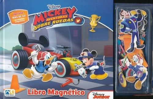 Libro Magnetico Mickey Aventuras Sobre Ruedas / Pd., De Disney. Editorial Novelty Ediciones Infantil, Tapa Dura, Edición 1.0 En Español, 2017
