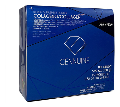 Gennuine - Colágeno Anti Caída Cabello Pelo - Biotina X15