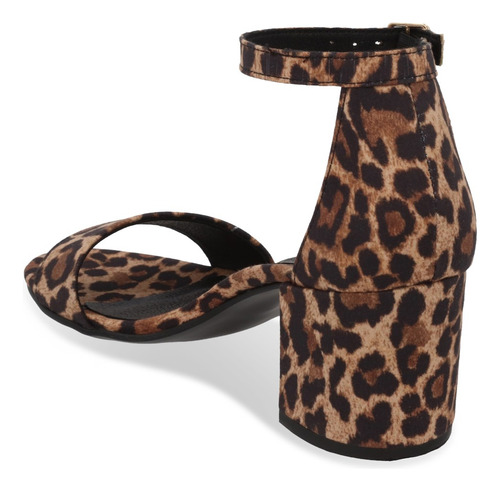 Sandalia Mujer De Tacón Animal Print Con Pulsera 330-81
