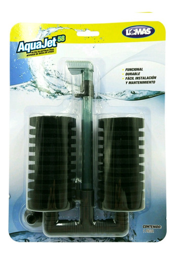 Filtro De Esponja Aquajet Acuario 58 Litros