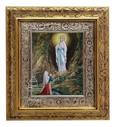 Cuadro Virgen De Lourdes 45x40 Cm