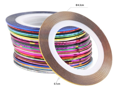 Pegatinas Para Uñas Decoracion Para Uñas 30 Colores 1mm