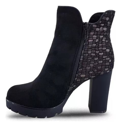Imagen 2 de 5 de Botas Lady Stork Botineta Plataforma Mujer Taco Alto Narela