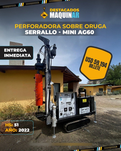 Perforadora Mini Ag 60 Sobre Oruga