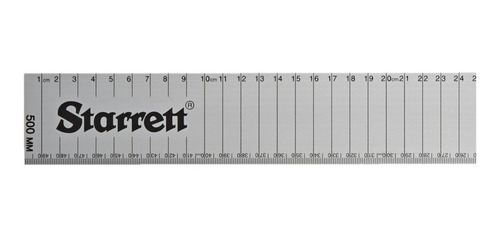 Starrett Regla De Aluminio Borde Recto 500mm Amse-0500