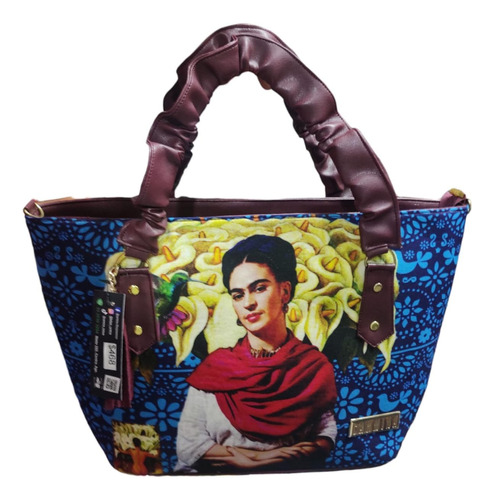  Frida Kahlo Hermosa Bolsa Tote Amplia Artesana Mexicana