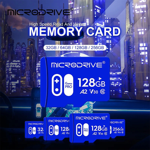 Microdrive Memoria Micro Sd Game Pro 4k 128gb Clase10 A2 V30
