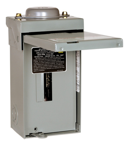 Qo2l70rb Load Center, Qo, 1 Phase, 2 Spaces, 2 Circuits, 70