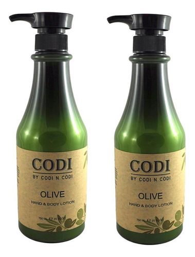 Codi Olive Hand & Body Lotion 25.4 Fl Oz/25oz (paquete De 2)