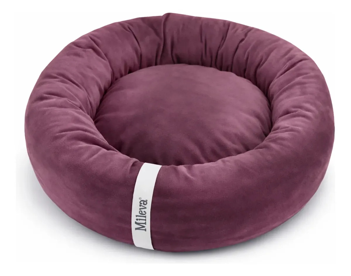 Cama Gato Cachorro Caminha Pet Redonda Ninho Macia 50x50cm Cor Lavanda Touch
