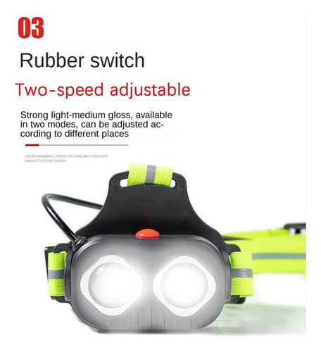 A Correr Luz Pecho Luz Recargable Led Impermeable Usb Noche