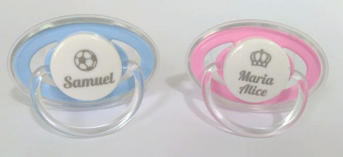 01 Chupeta Ortodôntica Flicka 6+ Personalizada Com Nome
