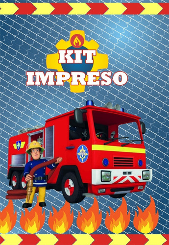 Bombero Sam Kit Impreso Para 20 Niños Personalizado