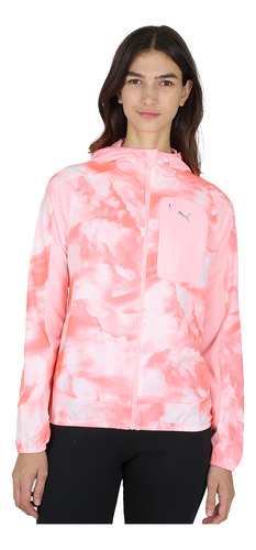 Campera Running Puma Run Ultraweave Hooded Mujer En Coral | 