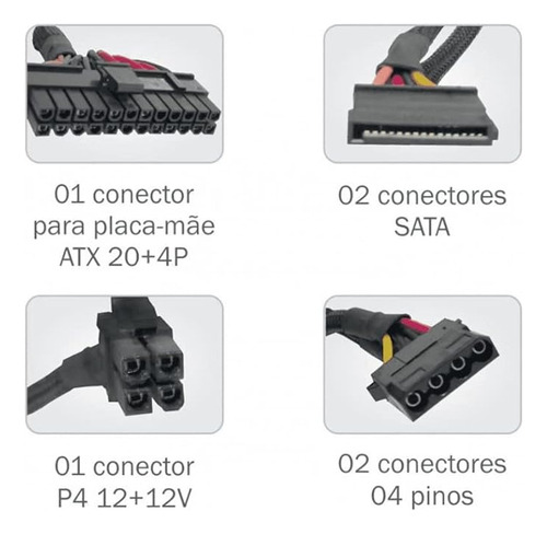 Fonte Mini Atx K-mex 250w Real Pp-250rof