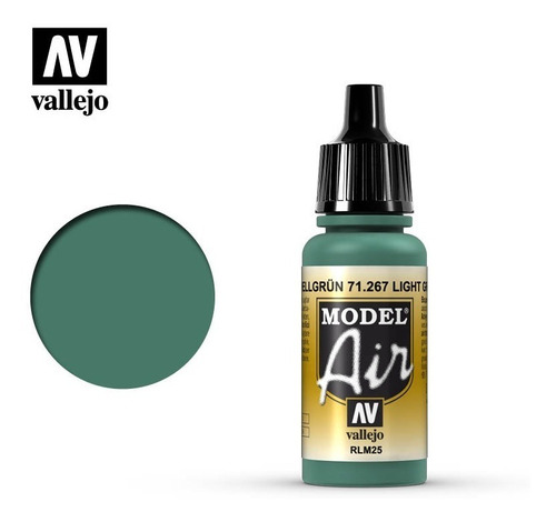 Tinta Light Green Rlm25 71267 Model Air Vallejo Modelismo