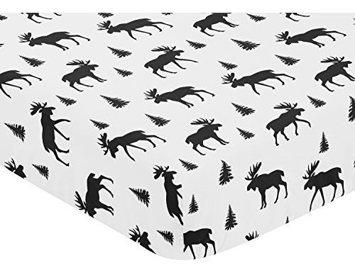 Sweet Jojo Designs Black And White Woodland Moose Baby Or To
