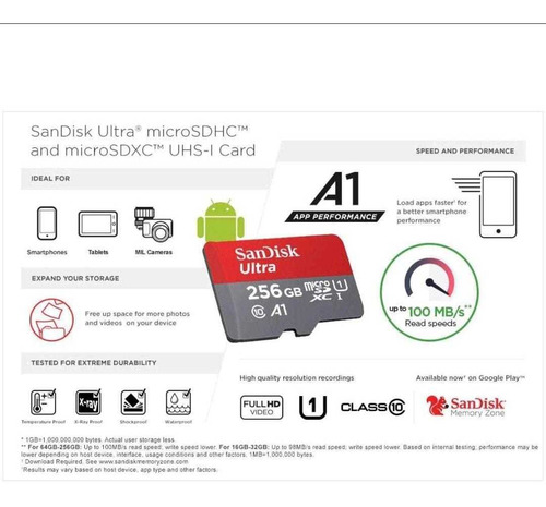 Imagem 3 de 5 de Cartão De Memória 256gb Sandisk Ultra 100% Original