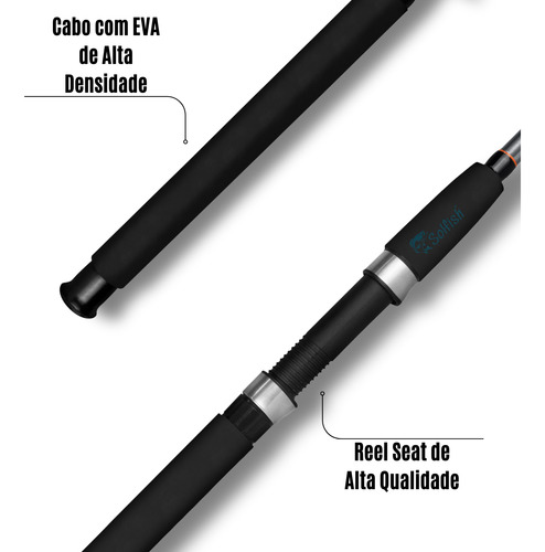 Vara Pesca V400 2,10m 40lb Molinete Casting 80g Tamba Pira