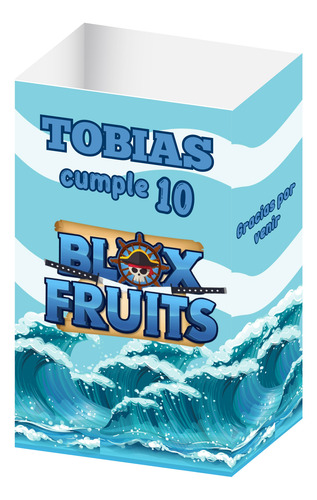 Bolsa Golosinera Candy Bar Personalizada Blox Fruits X 10