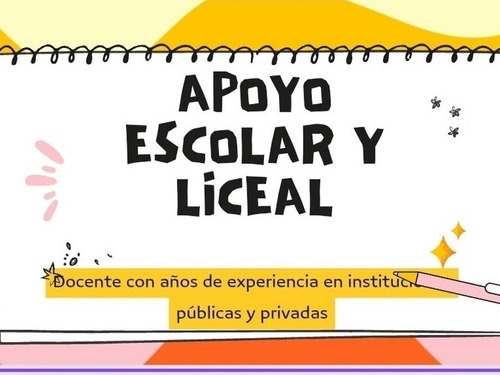 Imagen 1 de 5 de Clases De Apoyo A Escolares Y Liceales