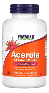 Now Foods Acerola 4:1 Extract Powder 6 Oz 170 G