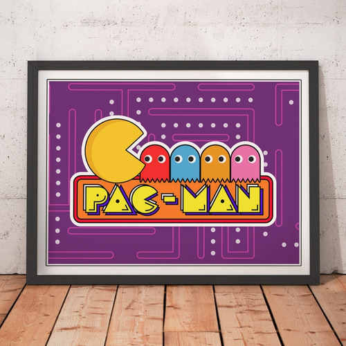 Cuadro Gamer - Pac Man - Retro Vintage