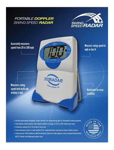Radar Doppler Para Entrenamiento De Golf Hasta 200 Mph