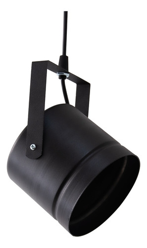 Lampara Colgante Techo Luz Led Tacho Negro E27 Deco Moderno