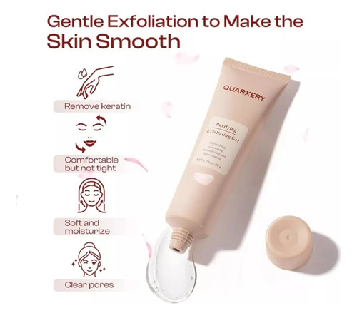 Q-gel Exfoliante Quarxery, Gel Exfoliante Suave, 2 Units.
