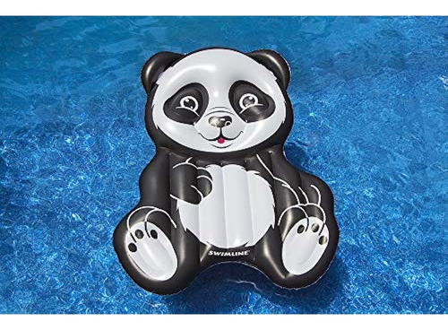 Flotador Inflable Para Piscina Swimline Panda, Negro / Blanc