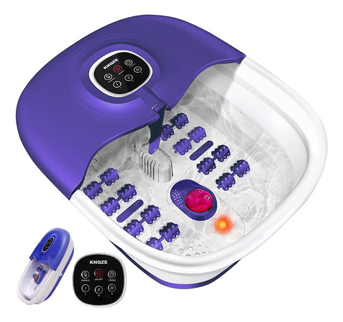 Knqze Collapsible Foot Spa Bath With Heat, Remote Control, T