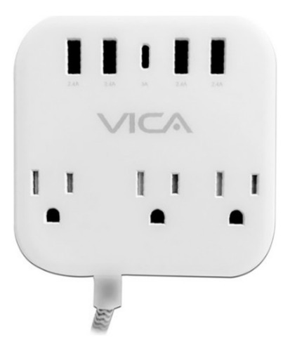 Centro Multicontacto Vica Supvic050 Puertos Usb 7p Toma
