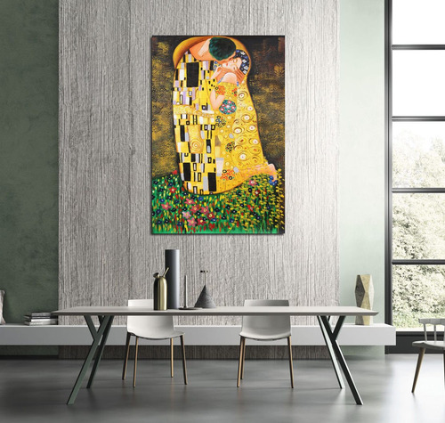 Vinilo Decorativo 60x90cm El Beso Gustav Klimt Simbolo