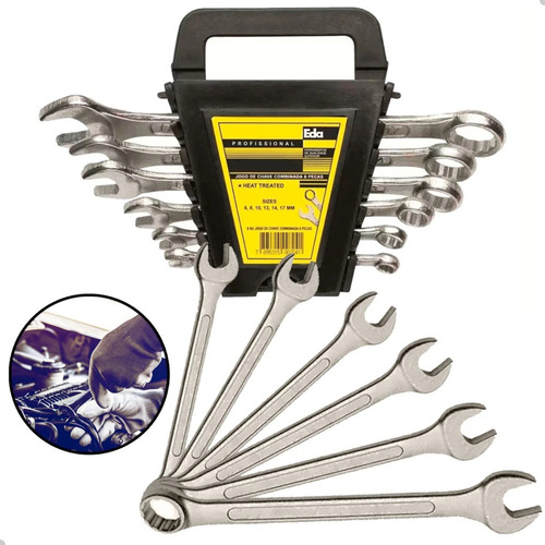 Jogo Chaves Combinada Ou Fixa 6 A 22mm 12 Peças Startools Cor Prata