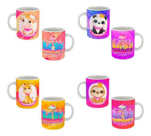 12 Plantillas Editables Para Sublimar Tazas De Baby Shower