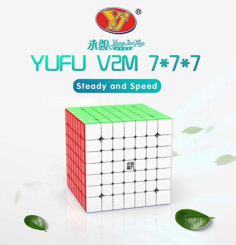 Cubo Rubik 7x7 Yj Moyu Yufu V2m Magnetico 7x7x7 Color De La Estructura Stickerless