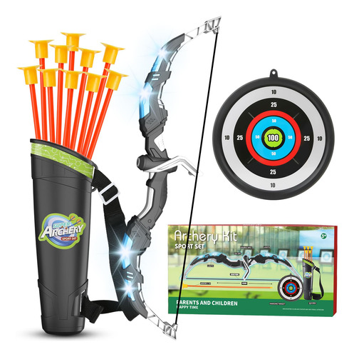 Juego De Arco Y Flecha Led Para Niños Marca Modelo 10 Flecha Azul