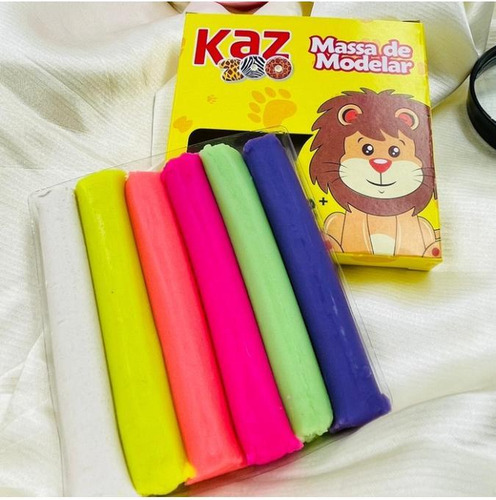 Massa Massinha De Modelar Kazzoo 12 E 6 Cores Sortidas - Kaz