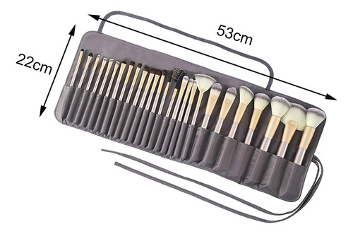 Bolsa Organizadora De Brochas De Maquillaje, Soporte Gris
