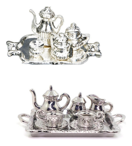 Exquisito Juego De Té Y Café De Plata Fina, Accesorio De