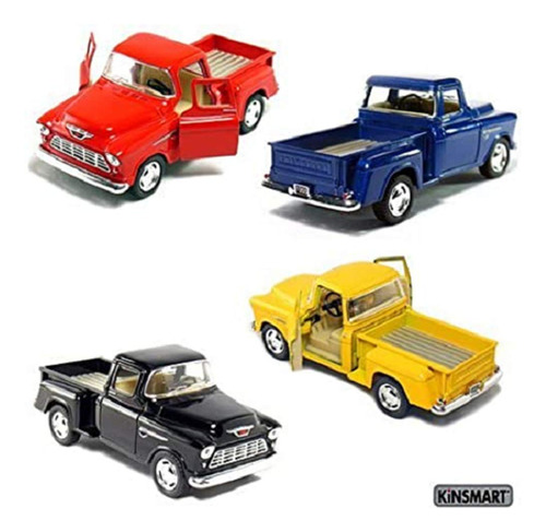 Juego De 4 Modelos Escala De Camioneta Chevy Stepside, Esca.