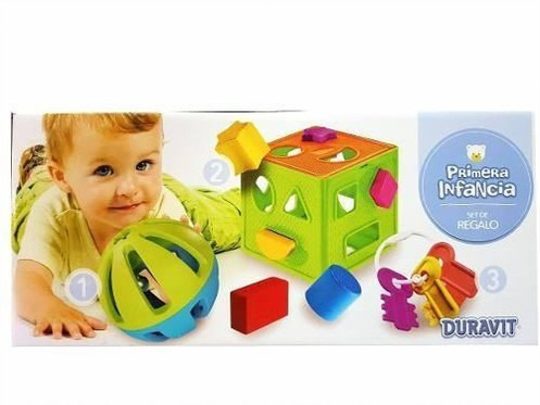 Imagen 4 de 5 de Duravit Set Didactico 3 En 1 Cubo Mordillo Sonajero Playking